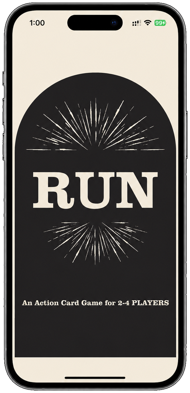 RUN app screen 1