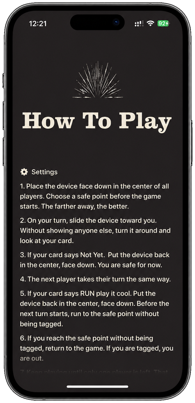 RUN app screen 2